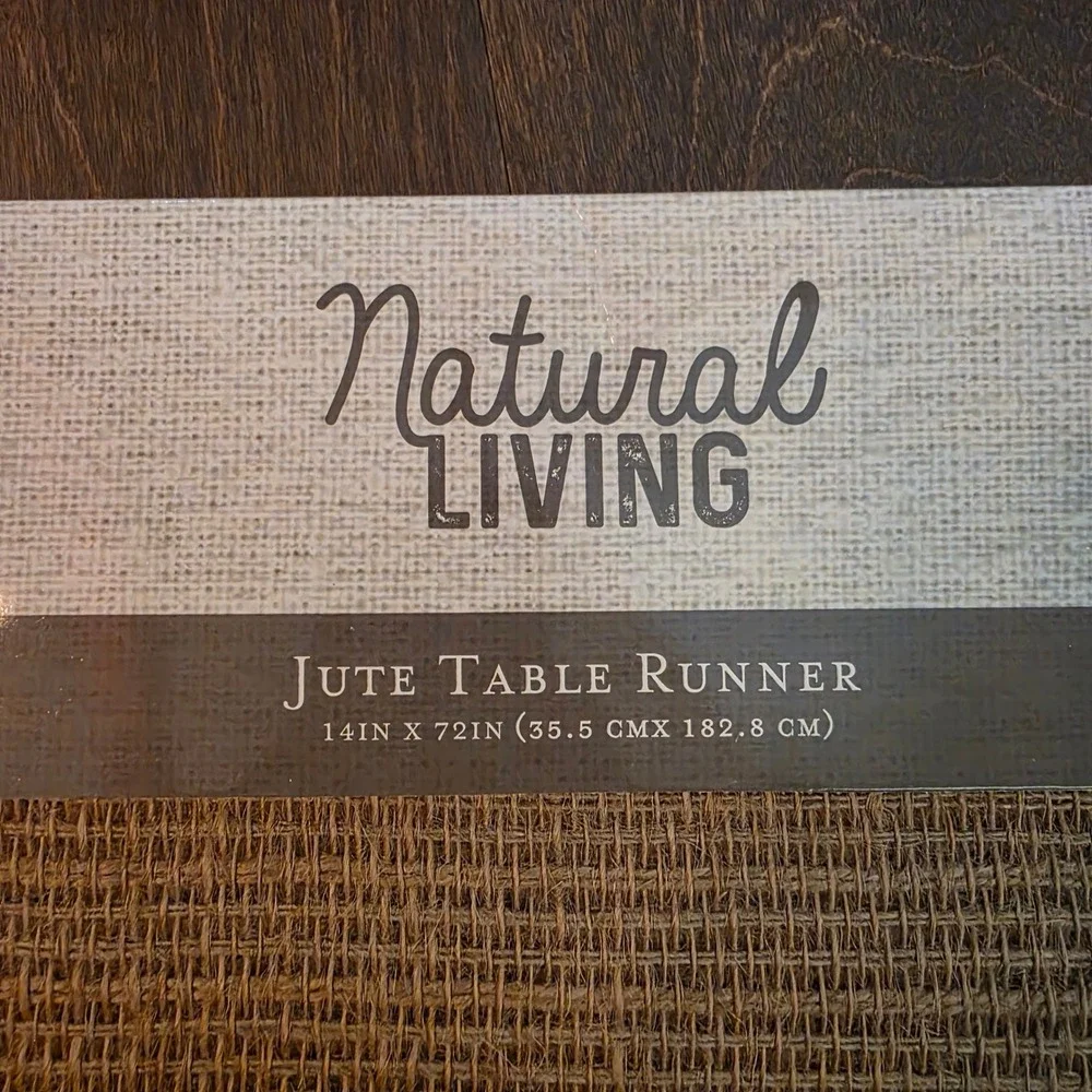 NWT 100% Jute Natural Living Table Runner 72